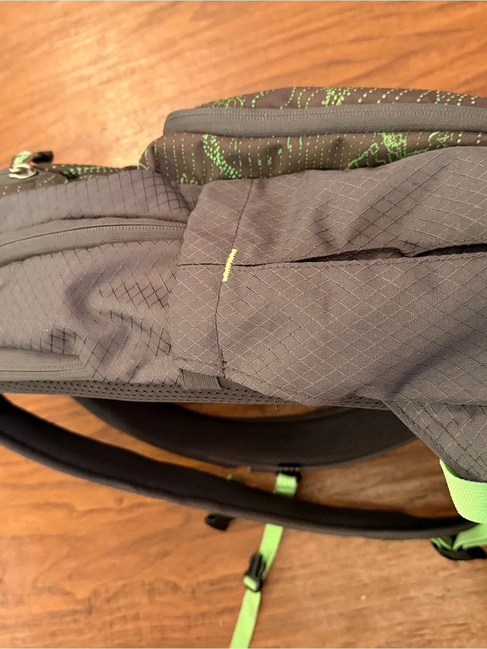 High Sierra Tech Series 45L Topo Map Backpack Grey Lime Green